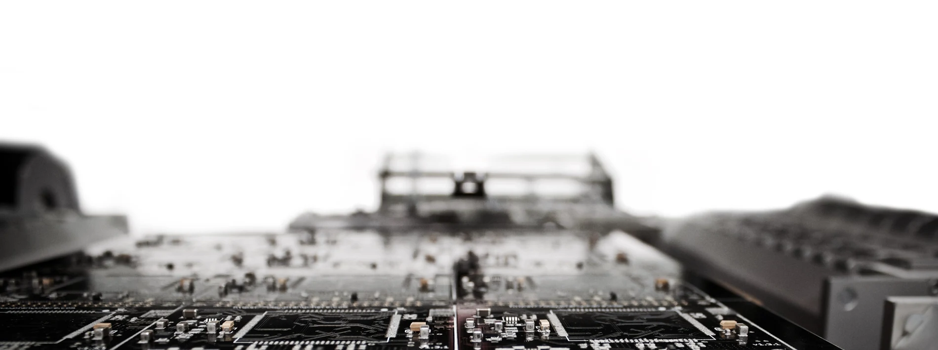 Close-up of the biosensor electronics